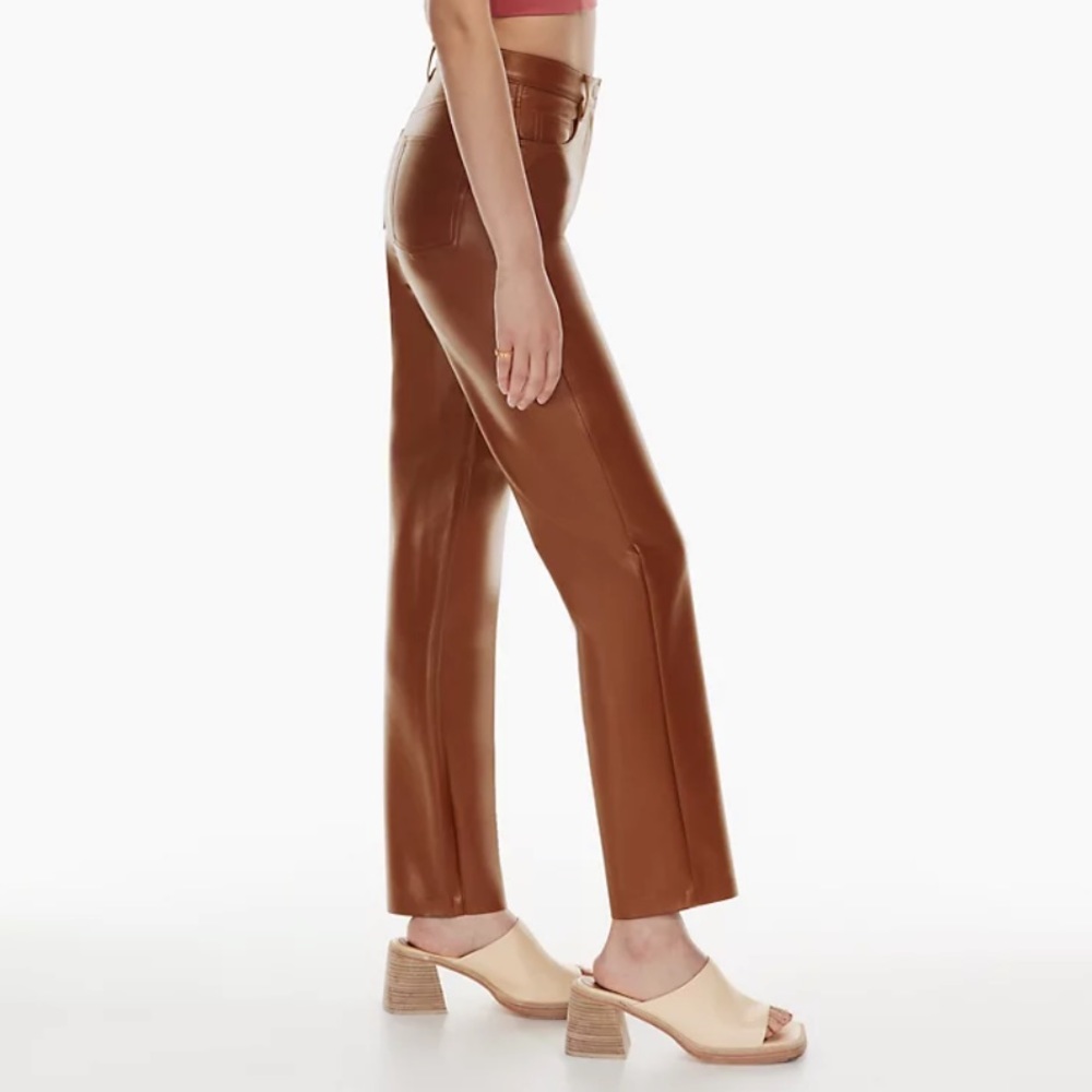 Wilfred Melina Caramel Faux Leather Pants